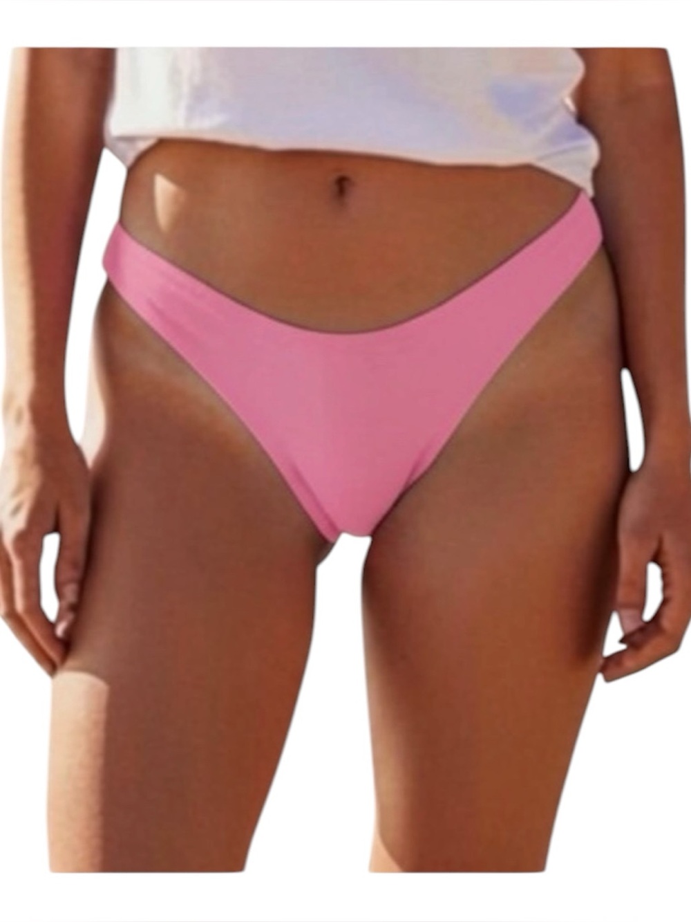 J. Crew curved waist cheeky bikini bottom sz L
